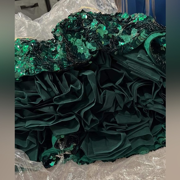 Sunaina Khera Emerald Green Lehenga Size Small - Picture 5 of 13